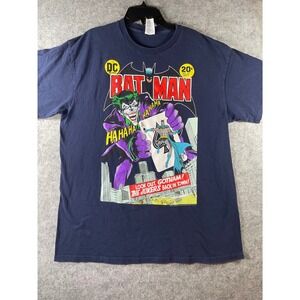DC Comics Batman The Joker No 251 Comic Cover Graphic T-Shirt Navy Blue Large
